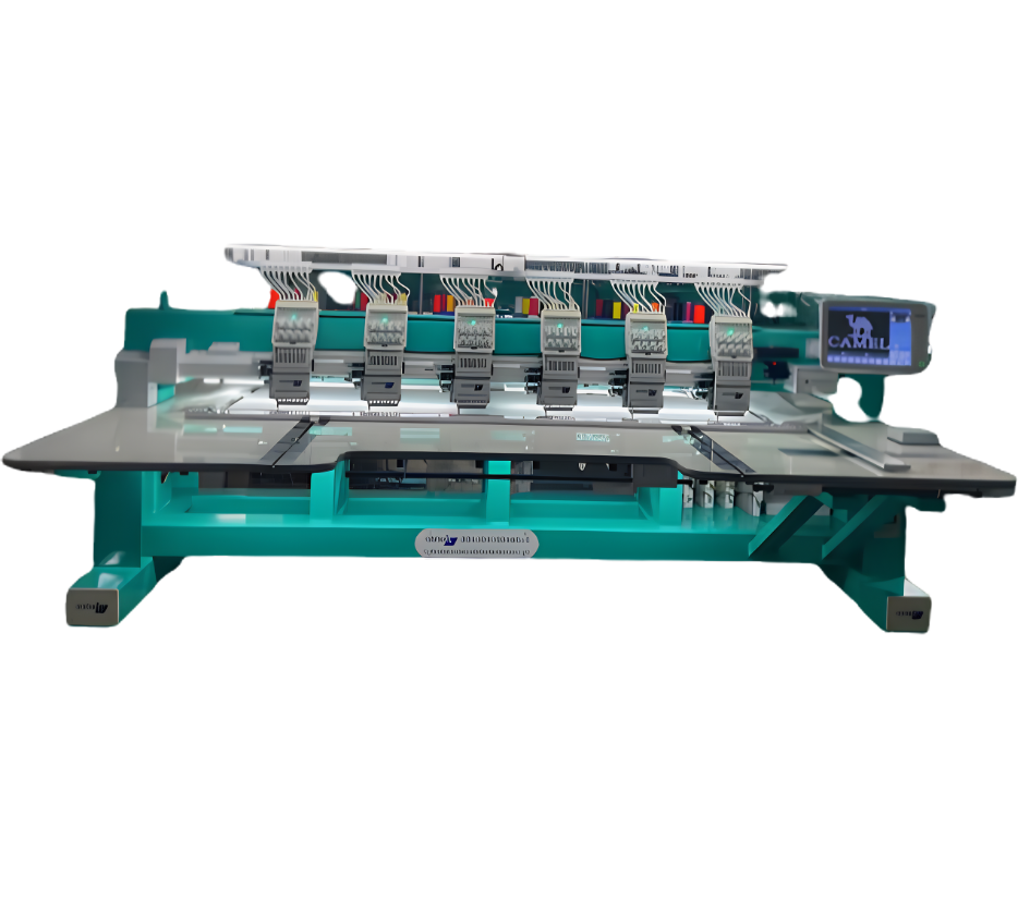 Máquina de bordado plana computarizada Yonthin de buena calidad Dahao 9/12/15 agujas 6 cabezales con 1200 SPM de alta velocidad