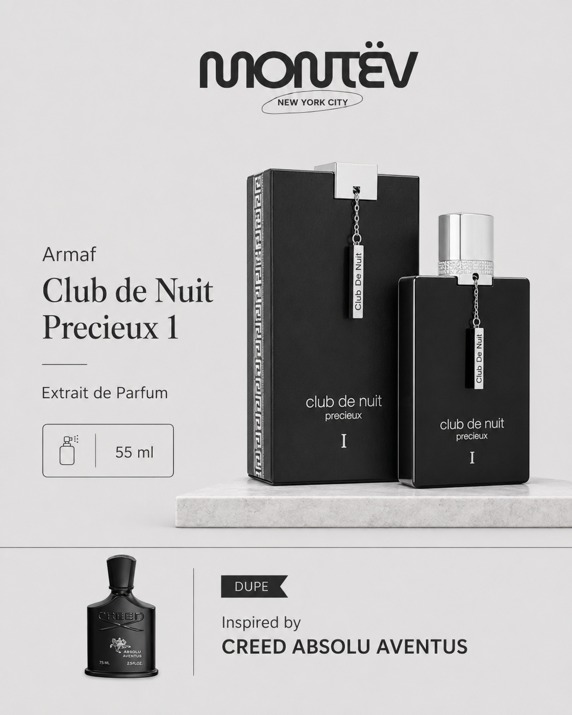 Armaf Club de Nuit Precieux 1 Extrait de Parfum 1.85 oz. (55 ml)