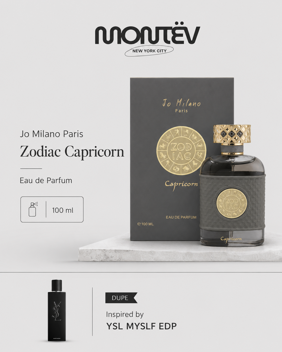Jo Milano Paris Zodiac Capricorn 3.4 oz. (100 ml) – 90% Full