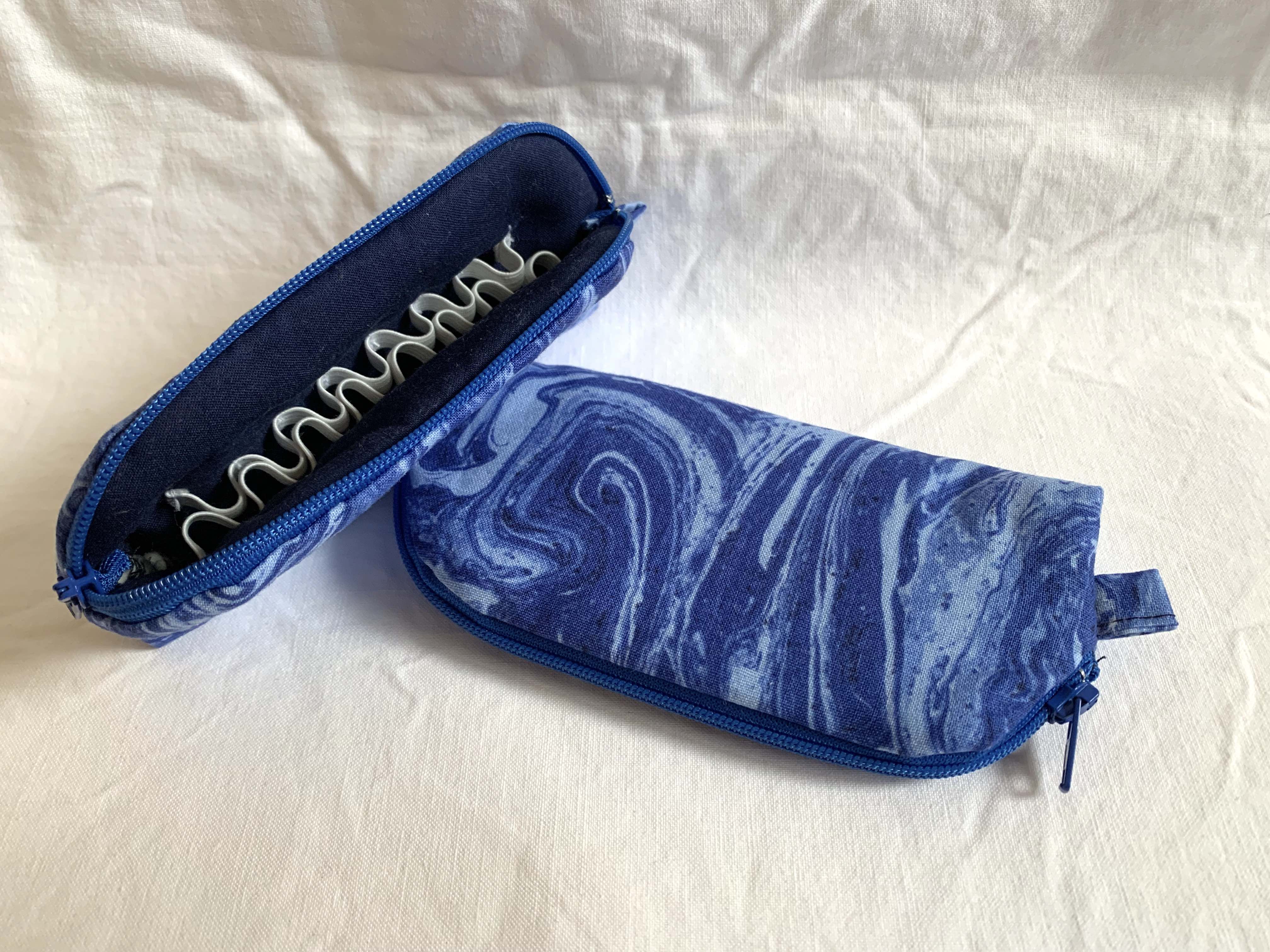 EMF shielding lined zippered pouch for 15 half dram homeopathic remedies