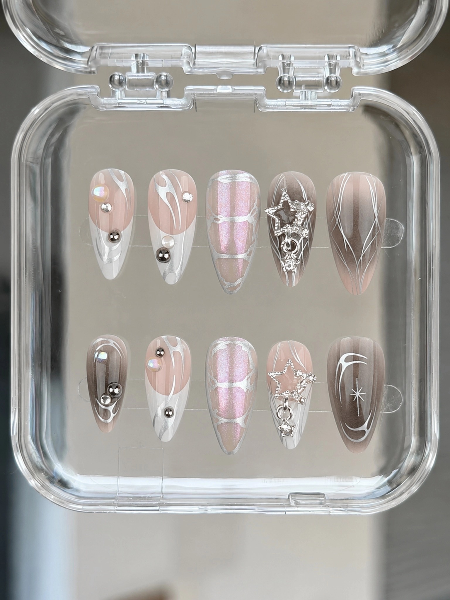 Set di Unghie Finte Decorate