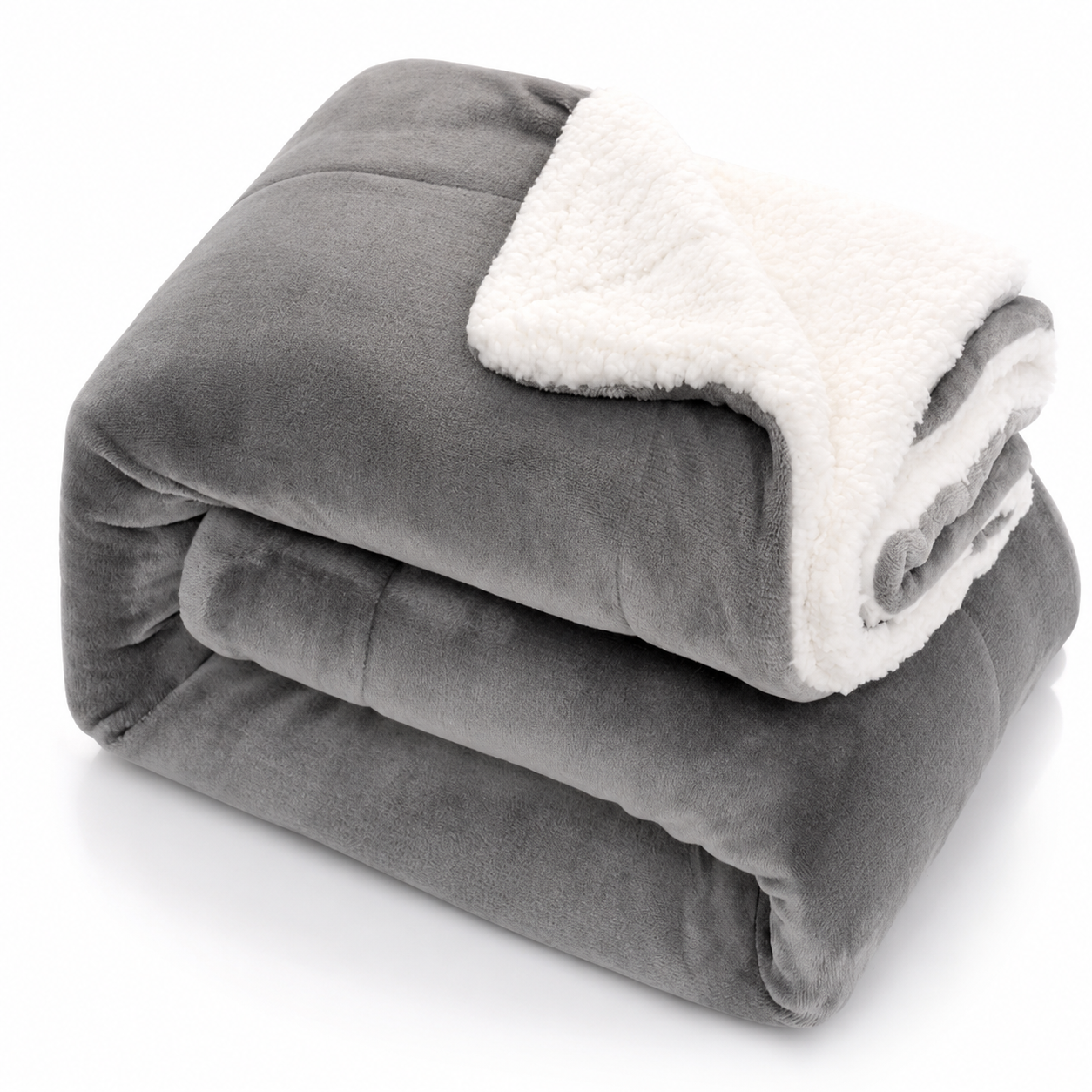 Sherpa Fleece Throw Blanket – Luxury Ultra Soft Reversible Cozy Blanket for Sofa, Bed & Travel
