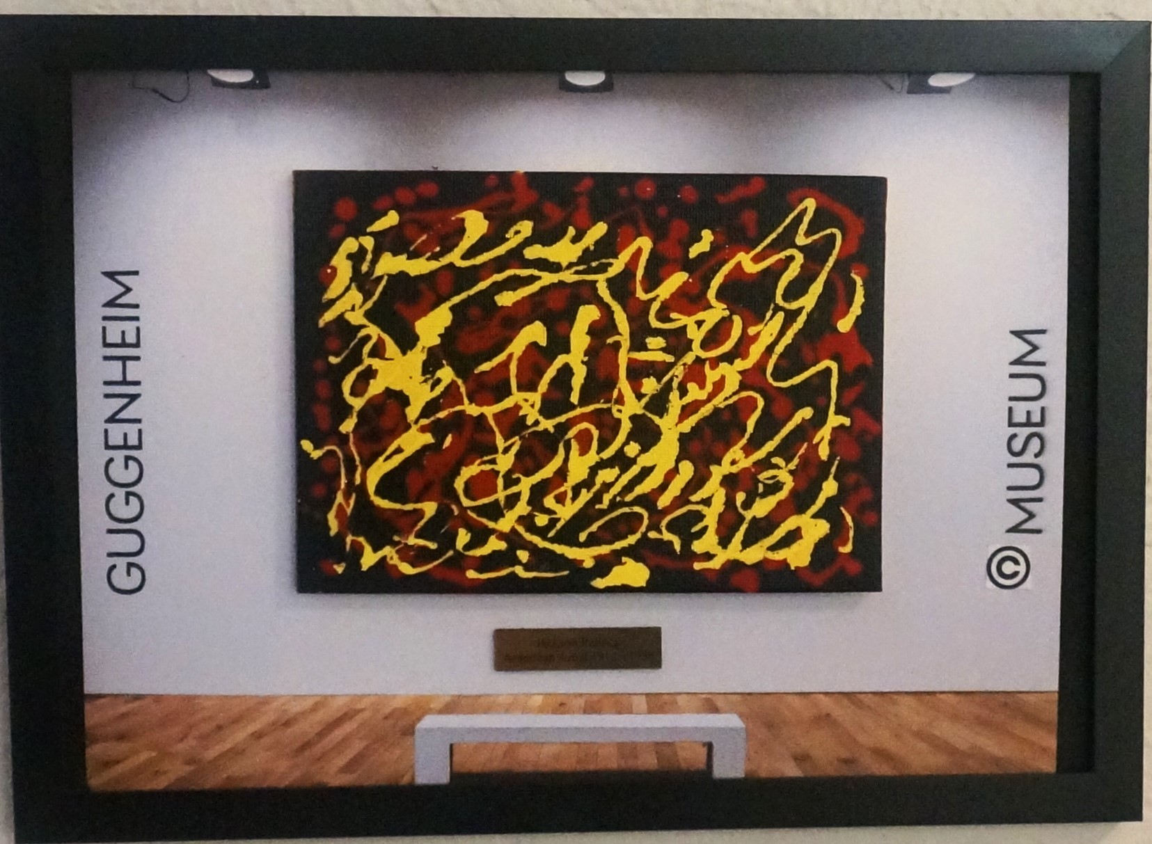 Jackson Pollock recreations in miniature covering  his Action Painting era (1940"s-1950's).. Utilizing a modified Sgraffito technique I attempt to capture his style and feeling.