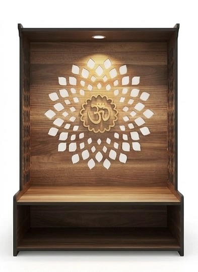 ISHLIV Prarthna Wooden Pooja Mandir