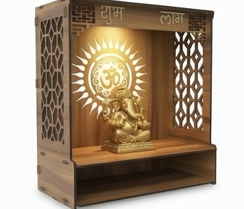ISHLIV Pratham - Wooden Pooja Mandir