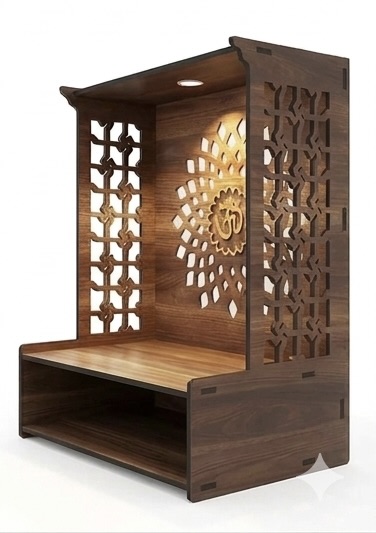ISHLIV Prarthna Wooden Pooja Mandir