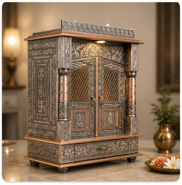ISHLIV Param - Handcrafted Oxidized Temple (Regular Size)