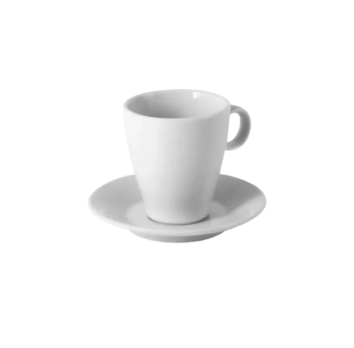 pocillo de cafe conico germer / porcelana blanca / 90cc