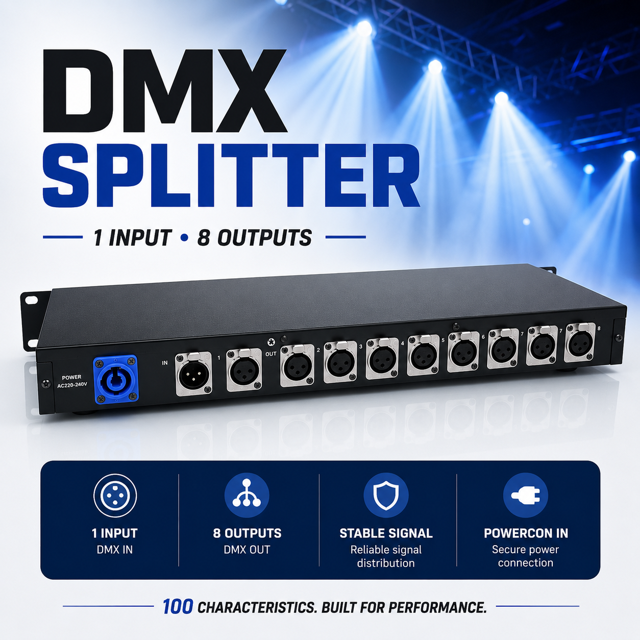 DMX Splitter 8-Way