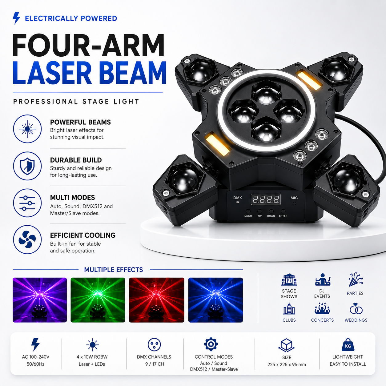 Four-Arm Laser Beam