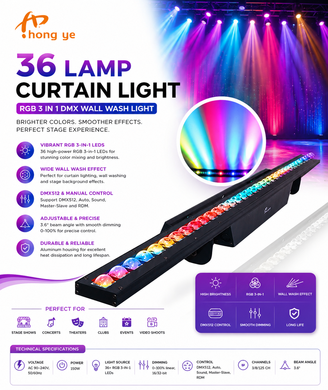 36 Lamp Curtain Light