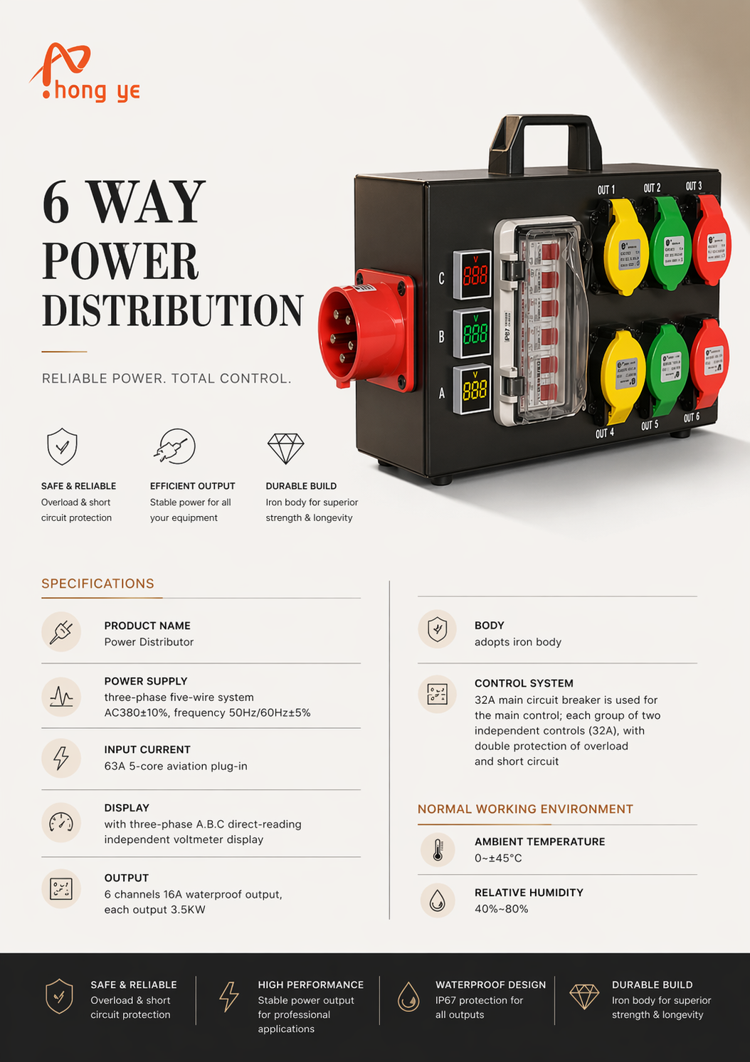 6 Way Power Distribution Box