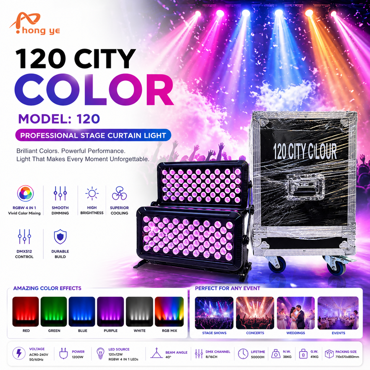 120 City Color Stage Light