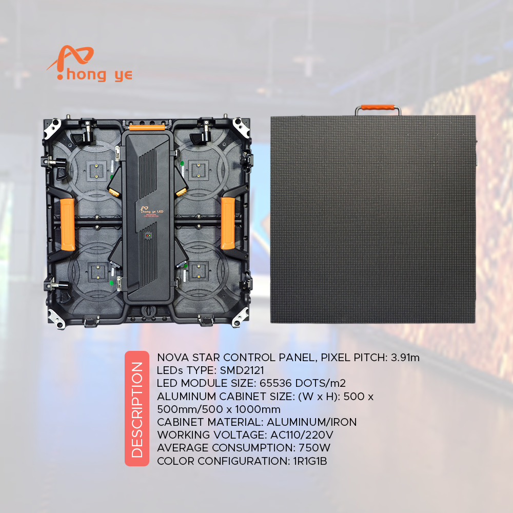P3.91 500x500 Indoor LED Screen