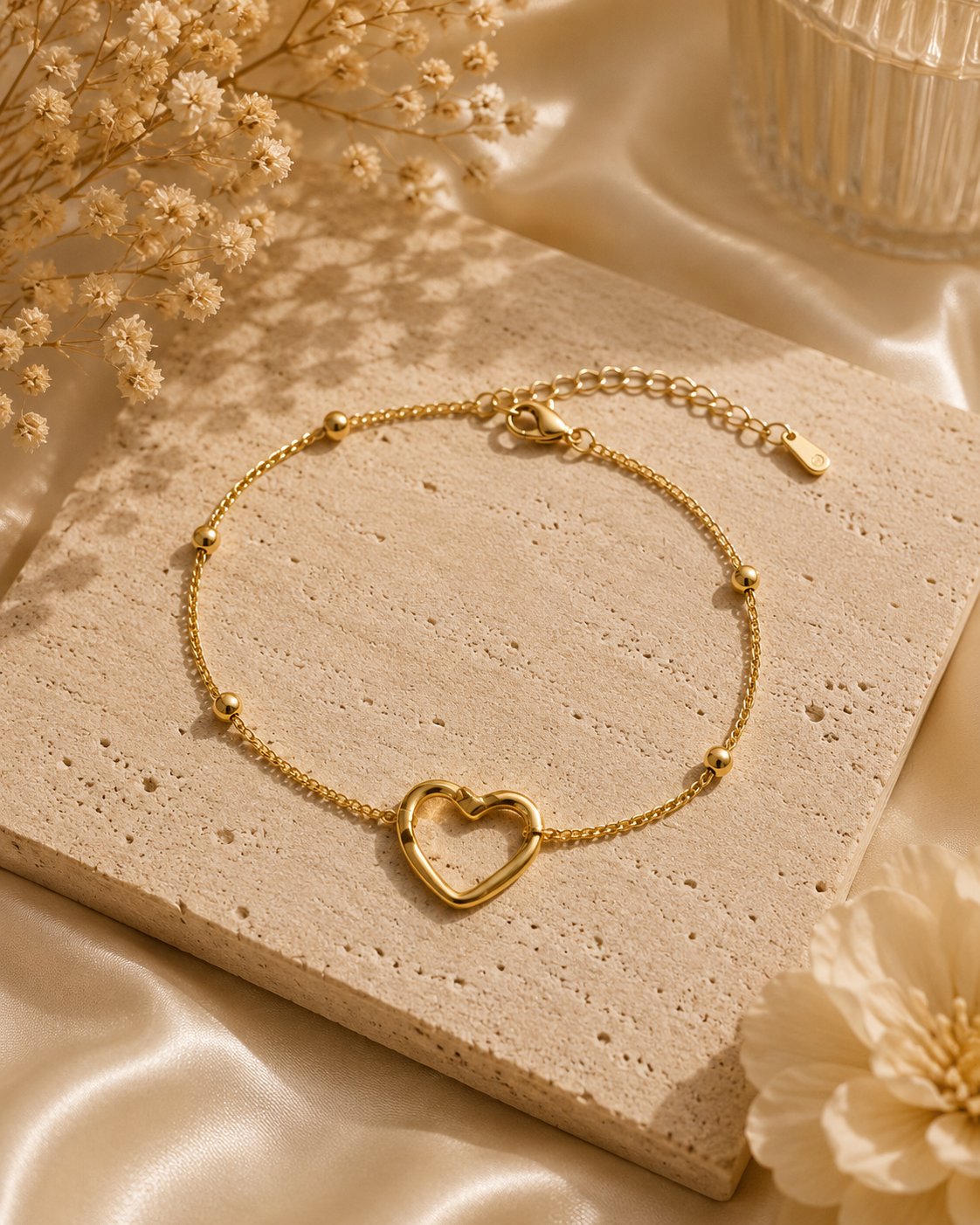 Open Heart Gold Bracelet
