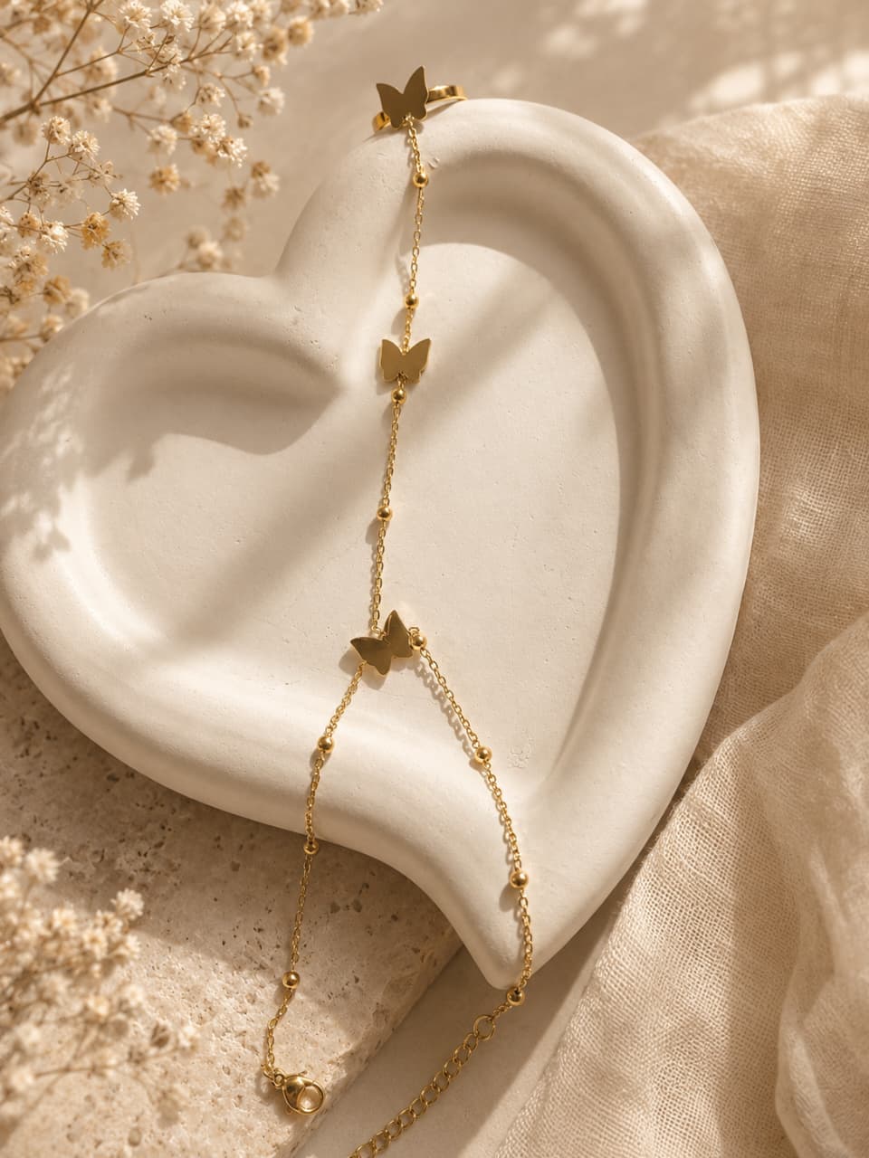 Golden Butterfly Hand Chain