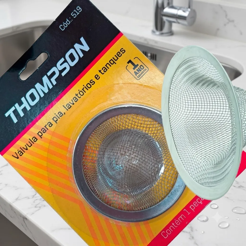 Válvula de Pia, Lavatórios e tanques em Aço Inox Thompson