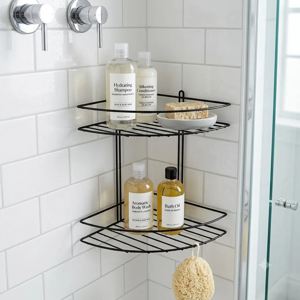 Porta Shampoo Canto Em Aramado Stolf