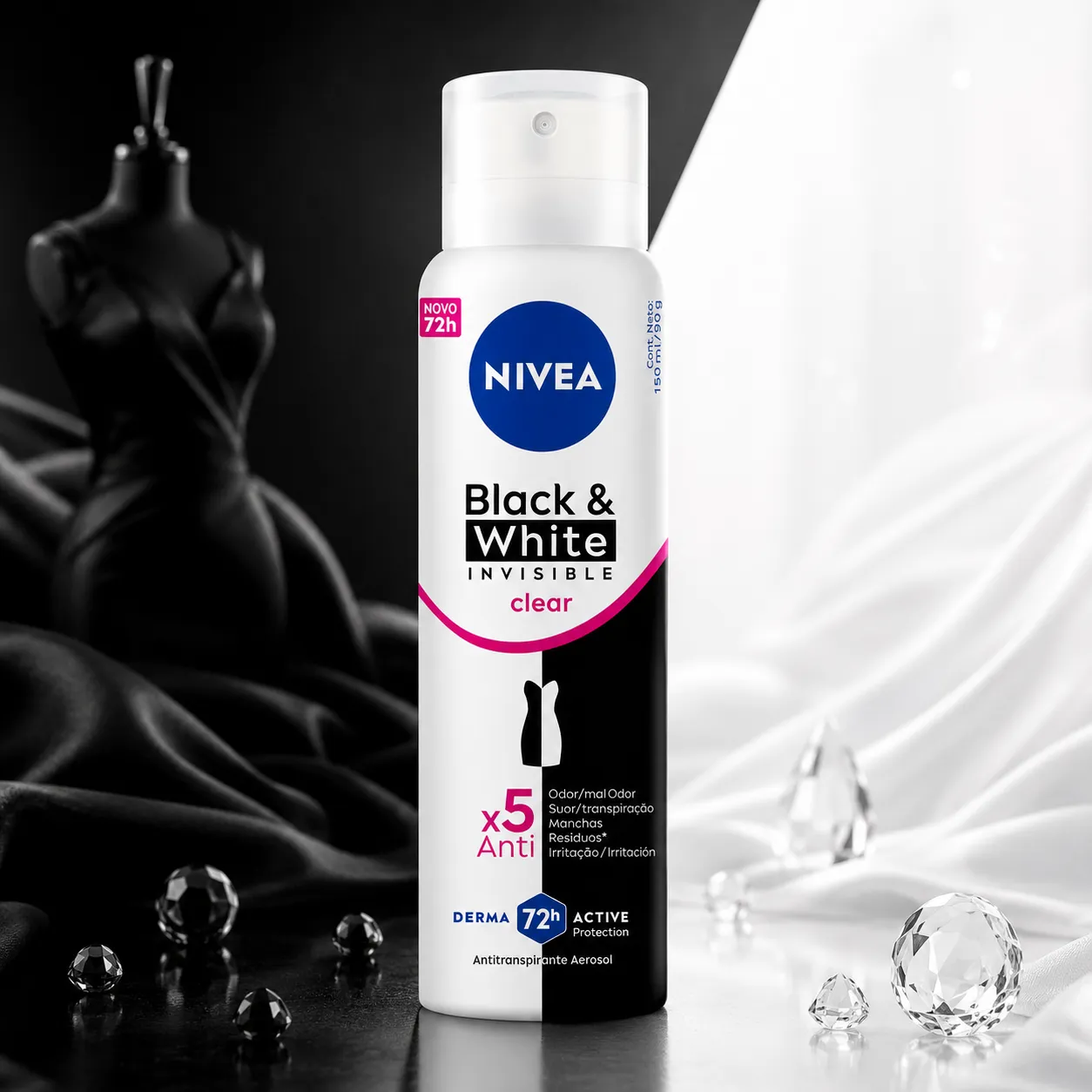 Desodorante Nivea Black & White Invisible Clear
