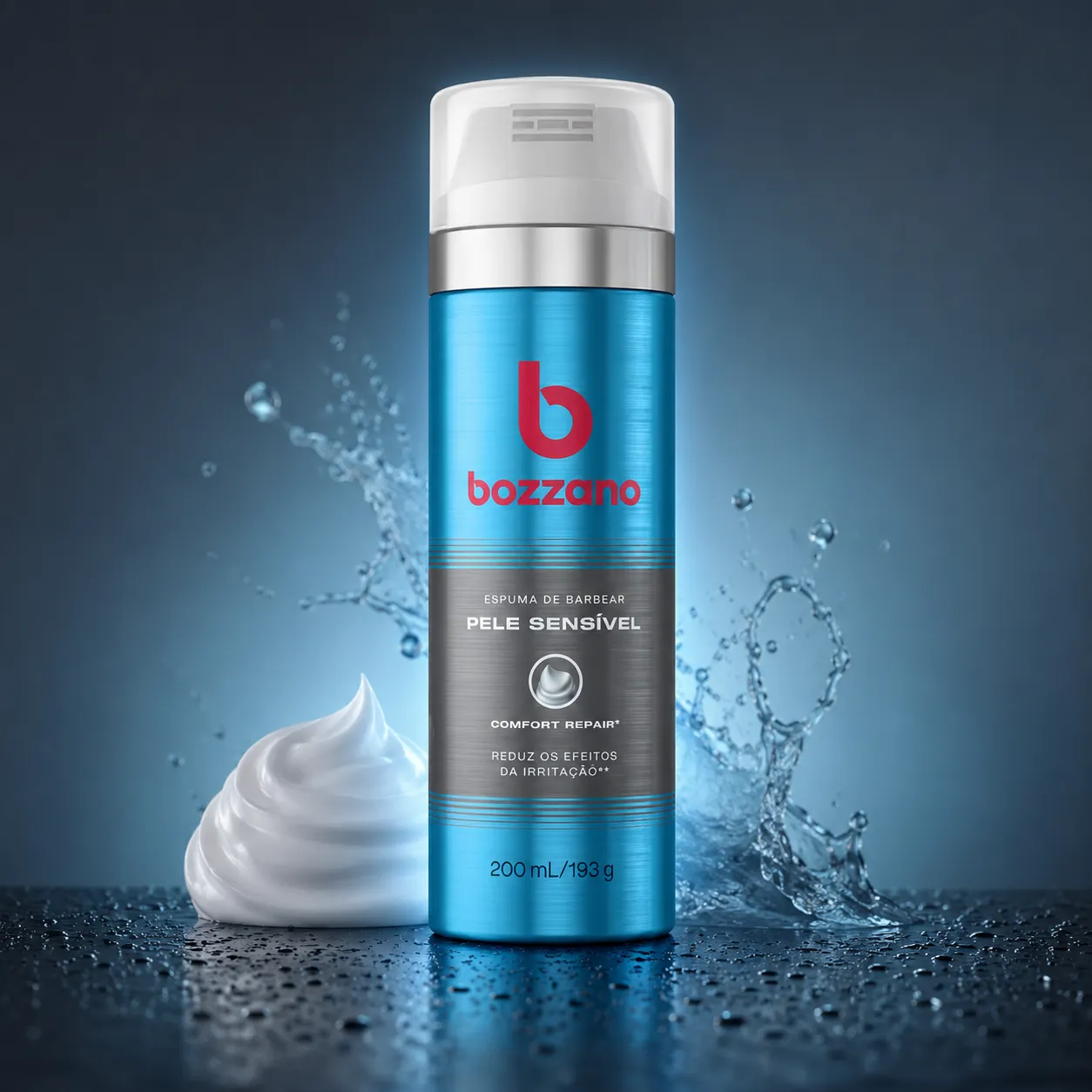 Espuma de Barbear Bozzano Pele Sensível