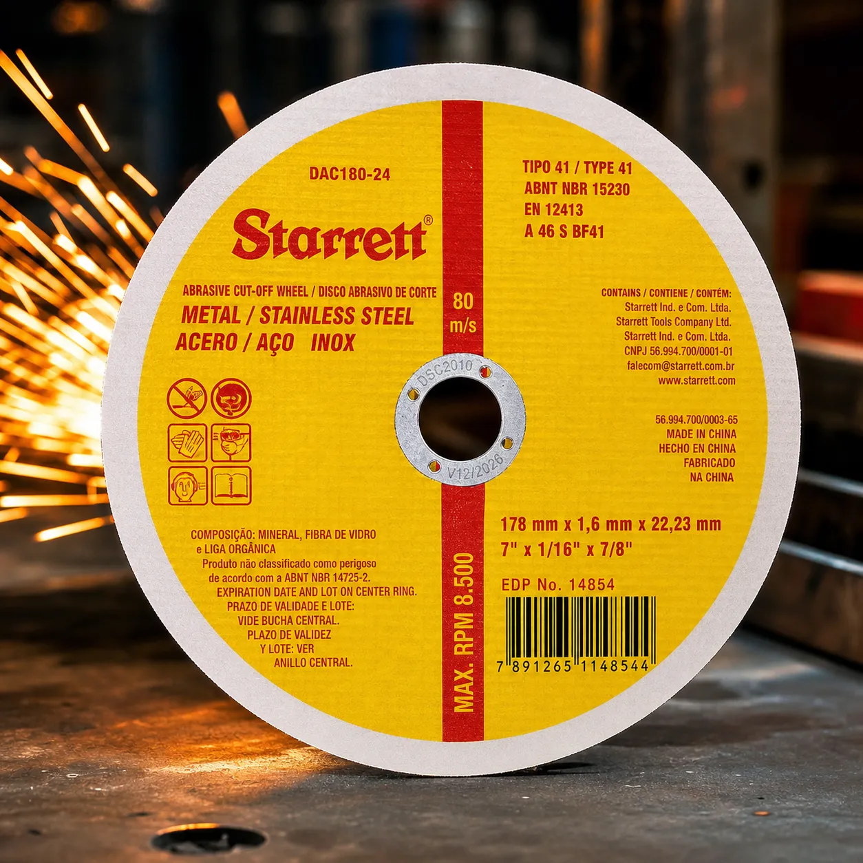 Disco de Corte para Metal Starrett