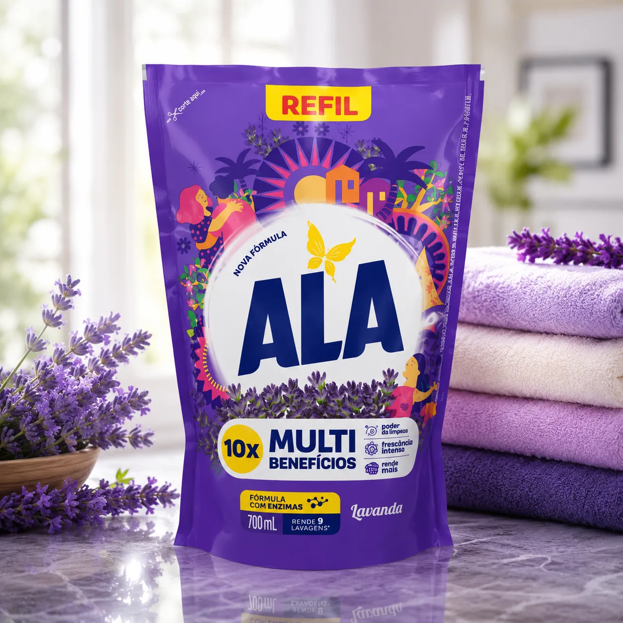 Sabão Líquido Ala Lavanda Refil 700ml