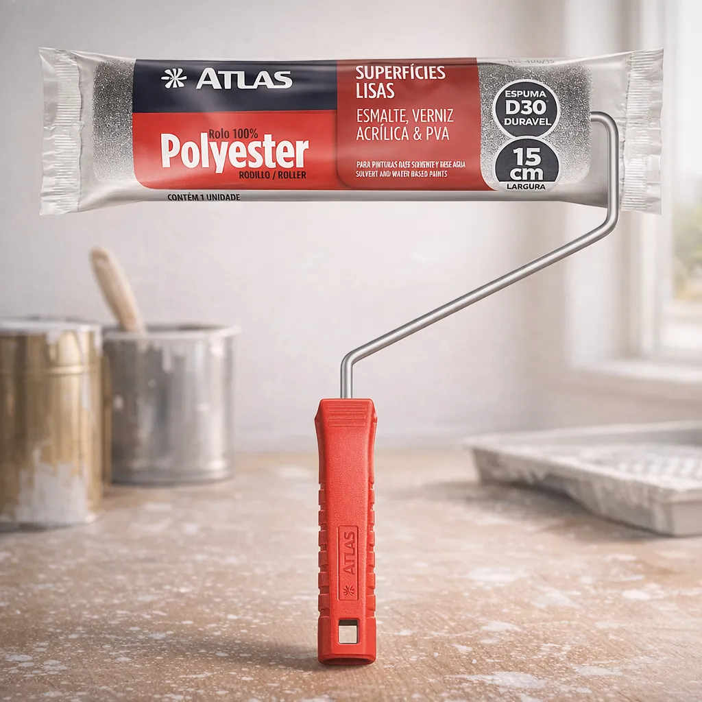 Rolo de Pintura Polyester Atlas 15cm