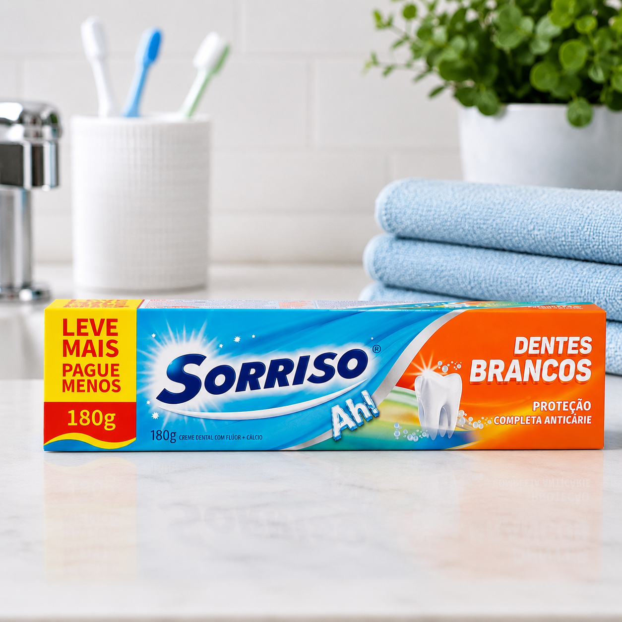 Creme Dental Sorriso Dentes Brancos 180g