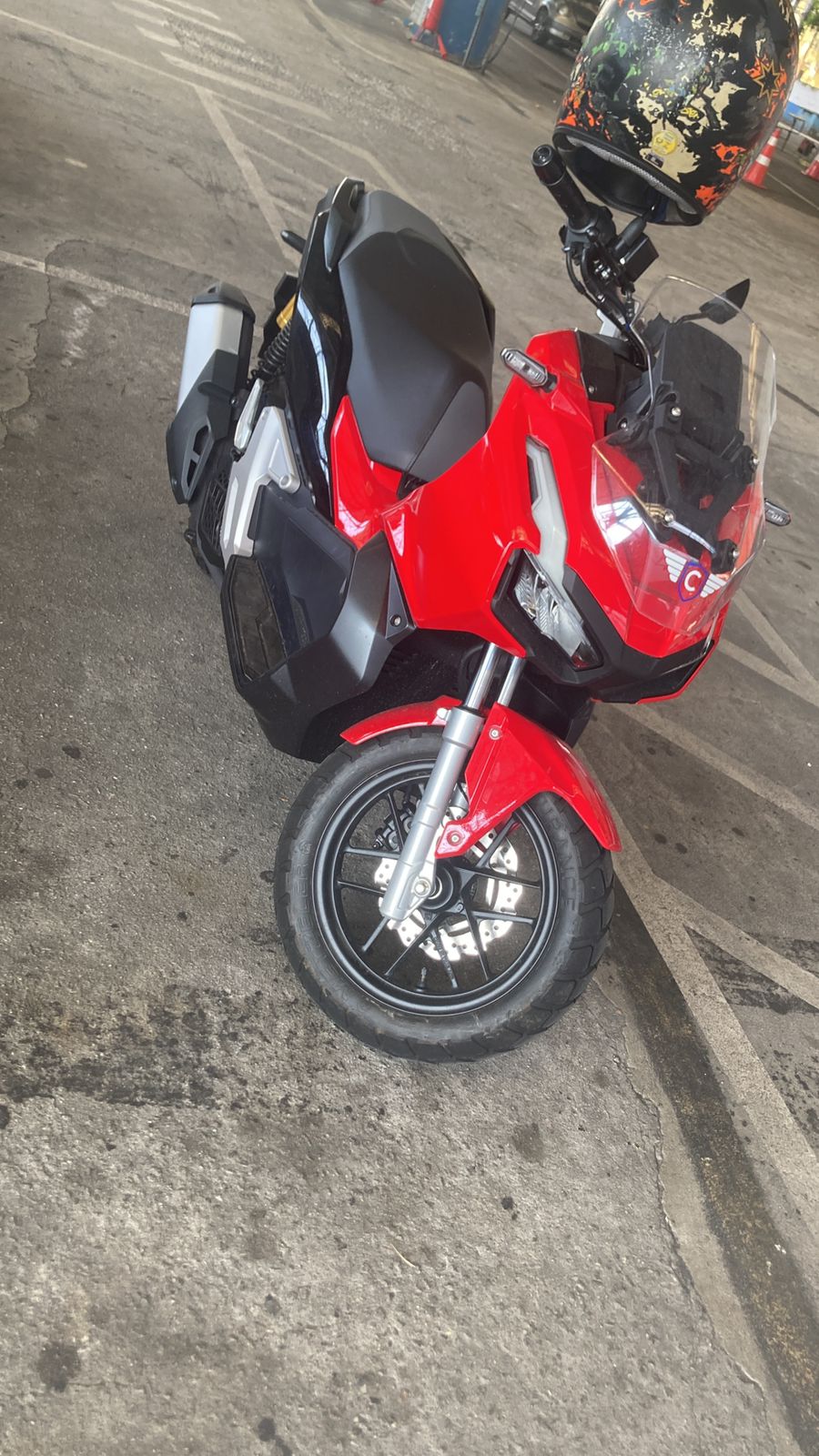 Red Scooter Motorcycle