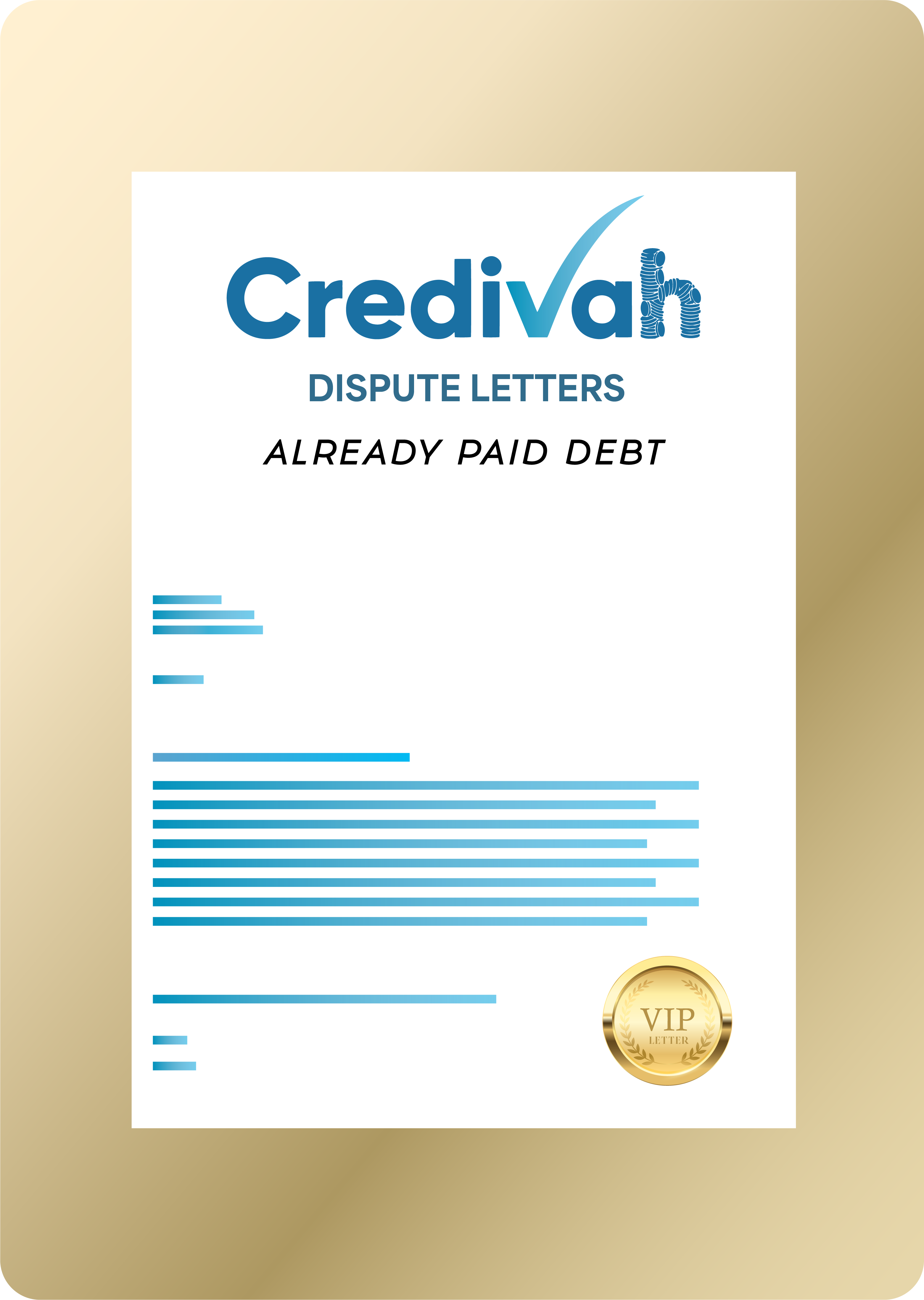Credivah Dispute Letter: Already Paid Debt