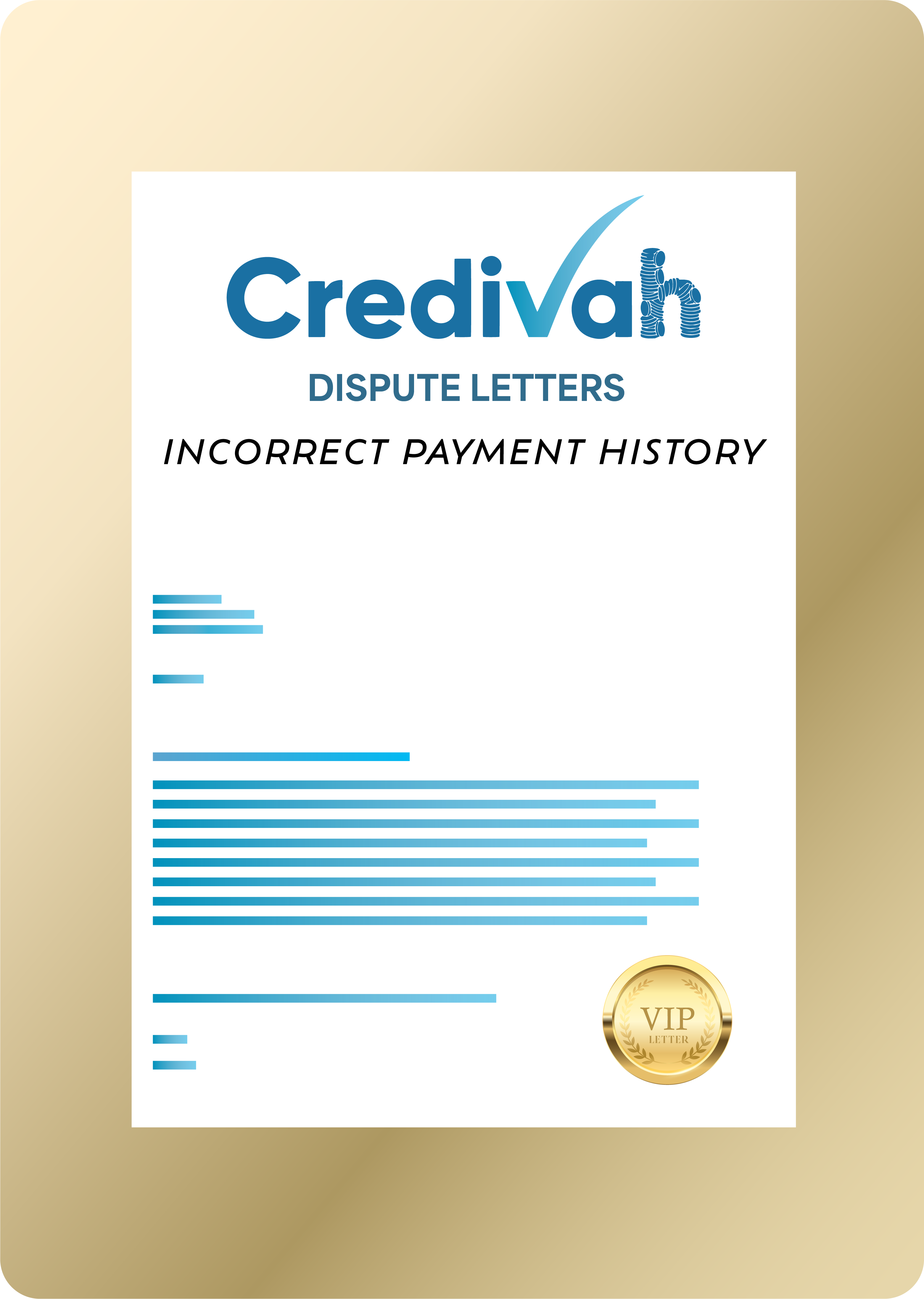 Credivah Dispute Letter: Incorrect Payment History