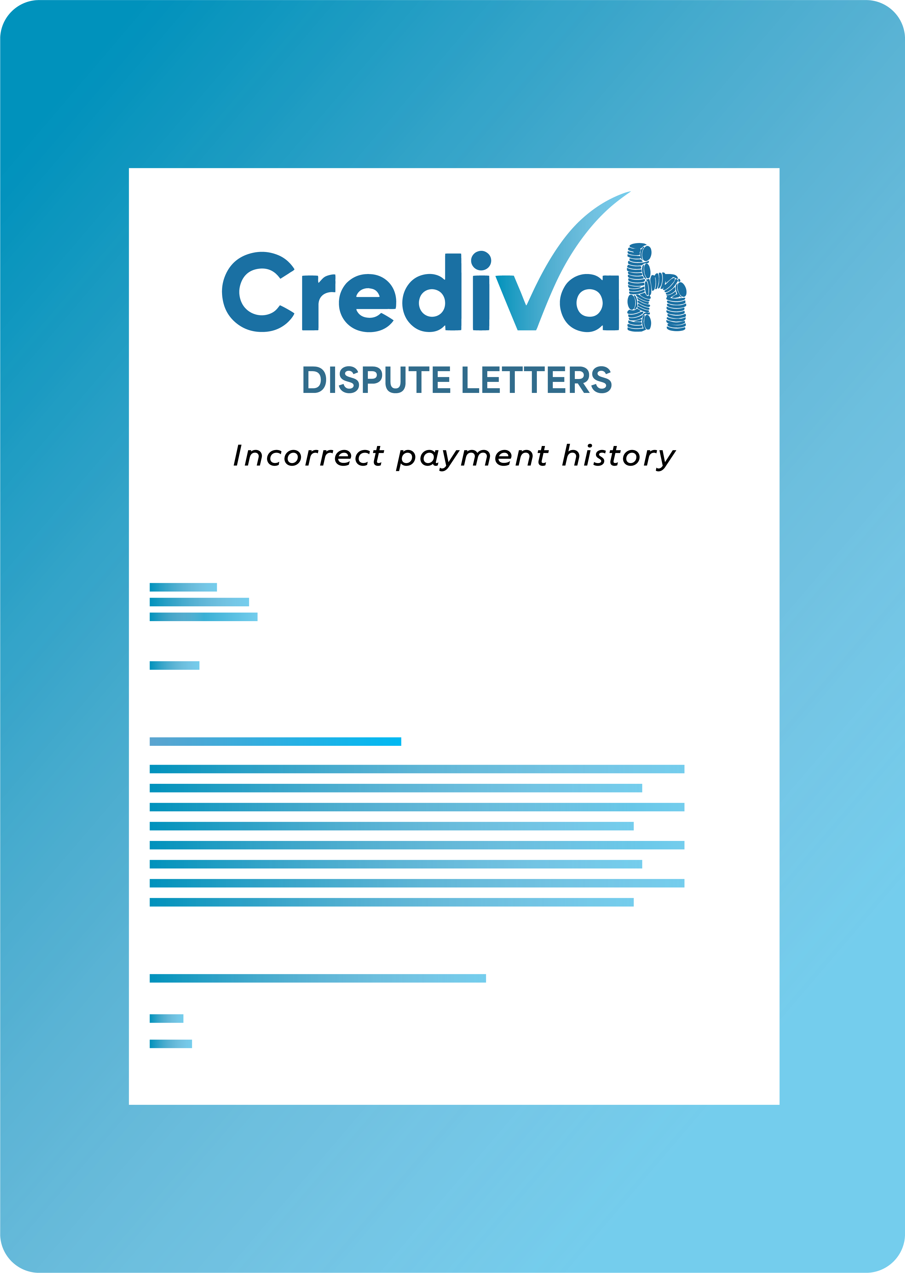 Credivah Dispute Letter: Incorrect Payment History