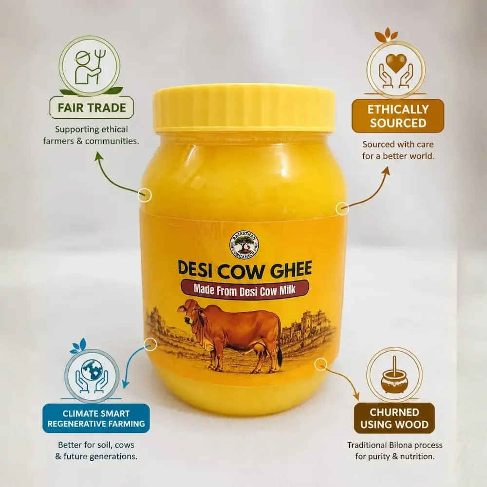 Desi Cow Ghee 500g | Traditional Homemade Taste | Pure & Natural Ghee