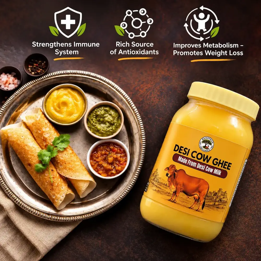 Desi Cow Ghee 500g | Traditional Homemade Taste | Pure & Natural Ghee