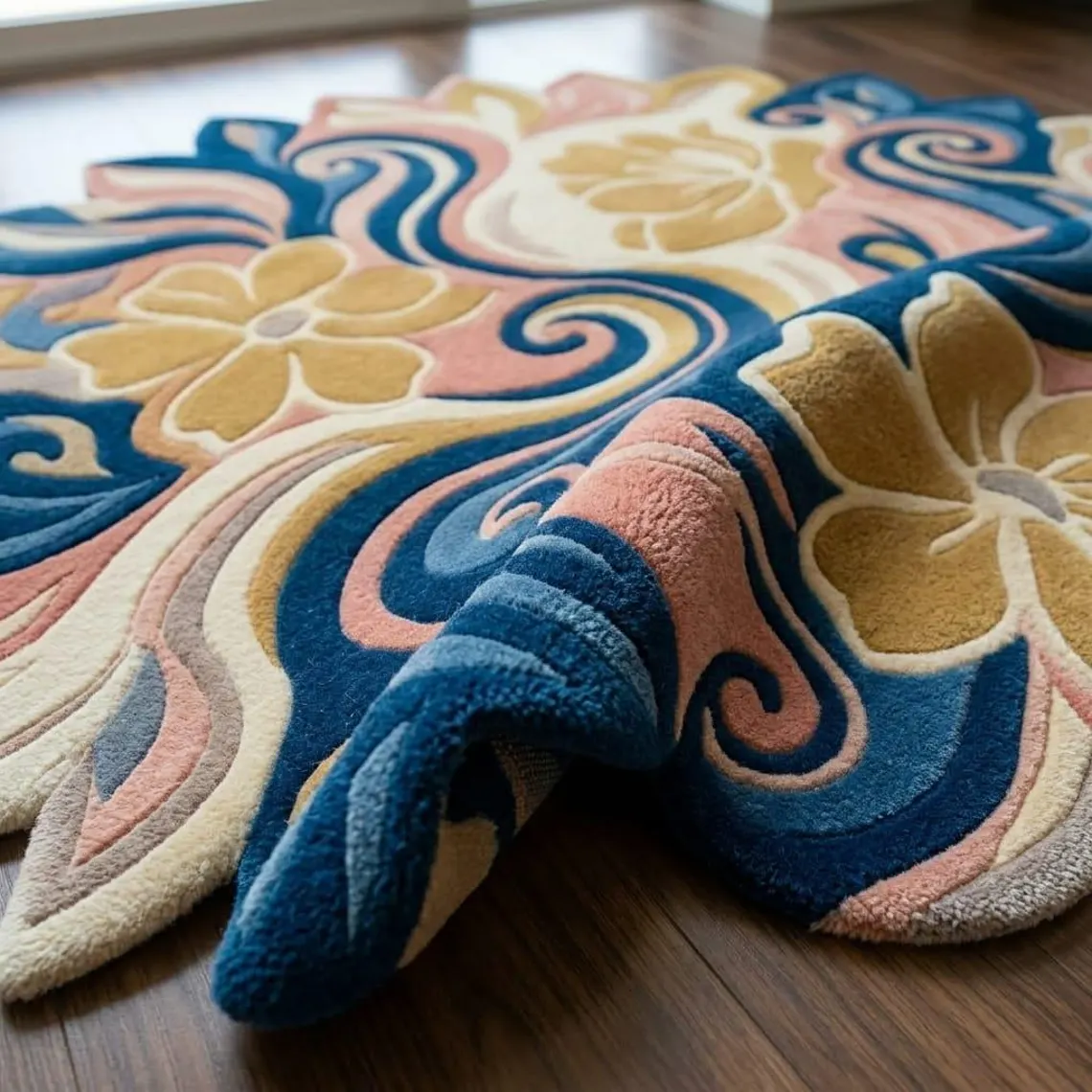 Floral Swirl Designer Rug