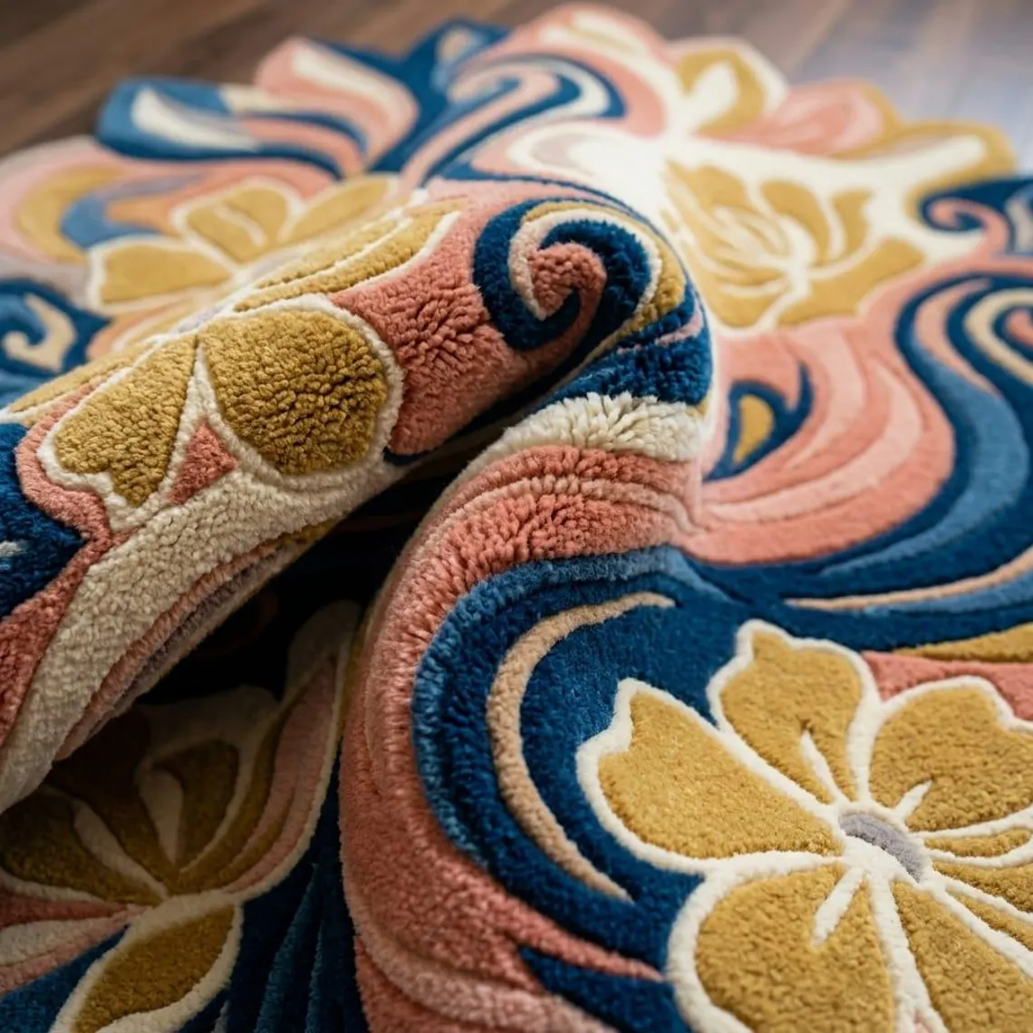 Floral Swirl Designer Rug