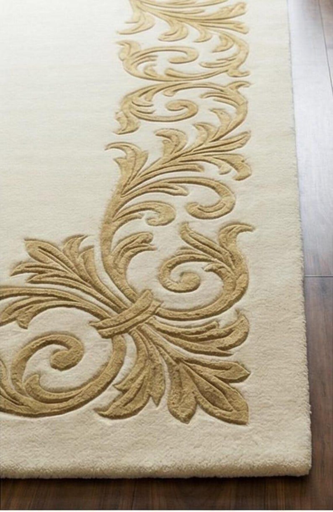 Elegant Beige Embossed Carpet
