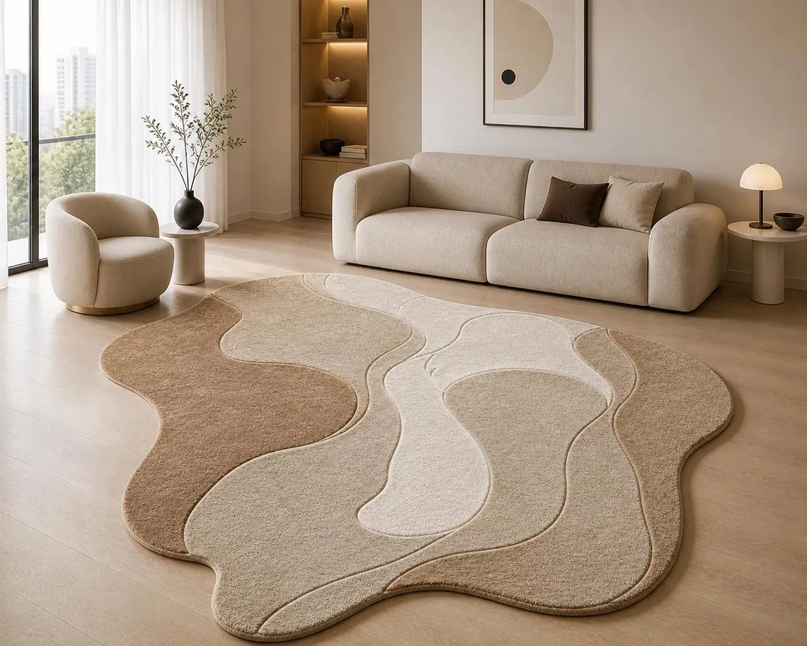 Abstract Wave Area Rug