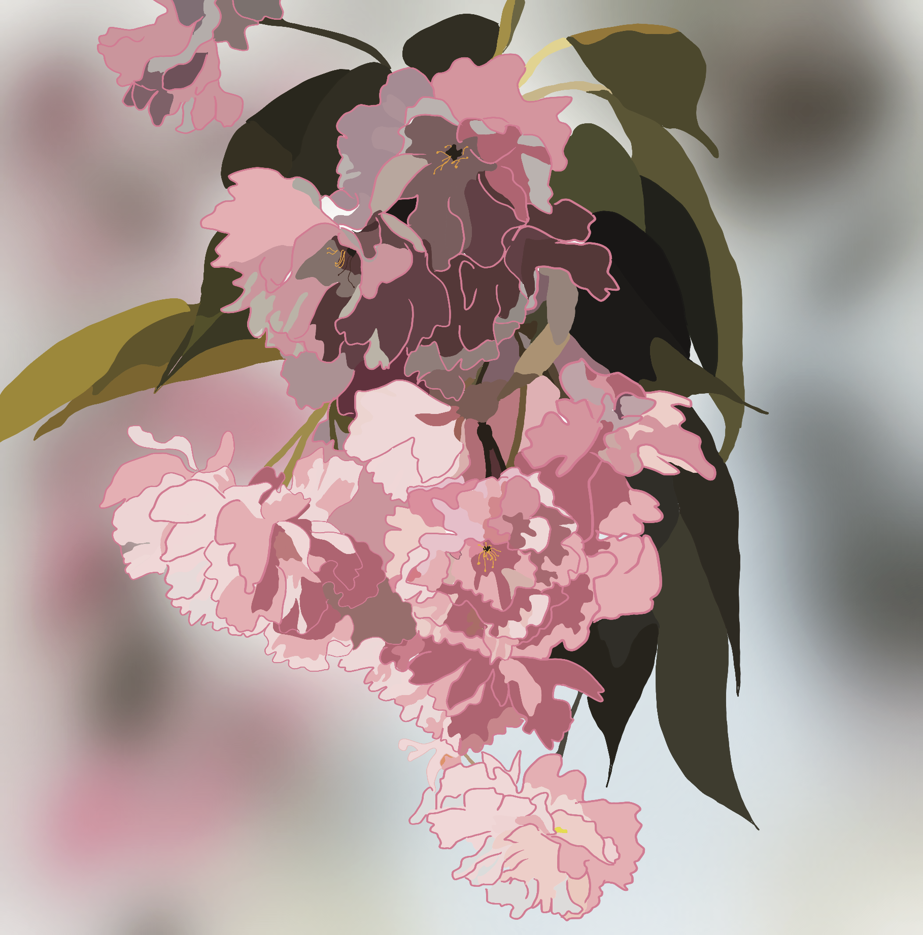 Cherry Blossom Print 8"x 8"