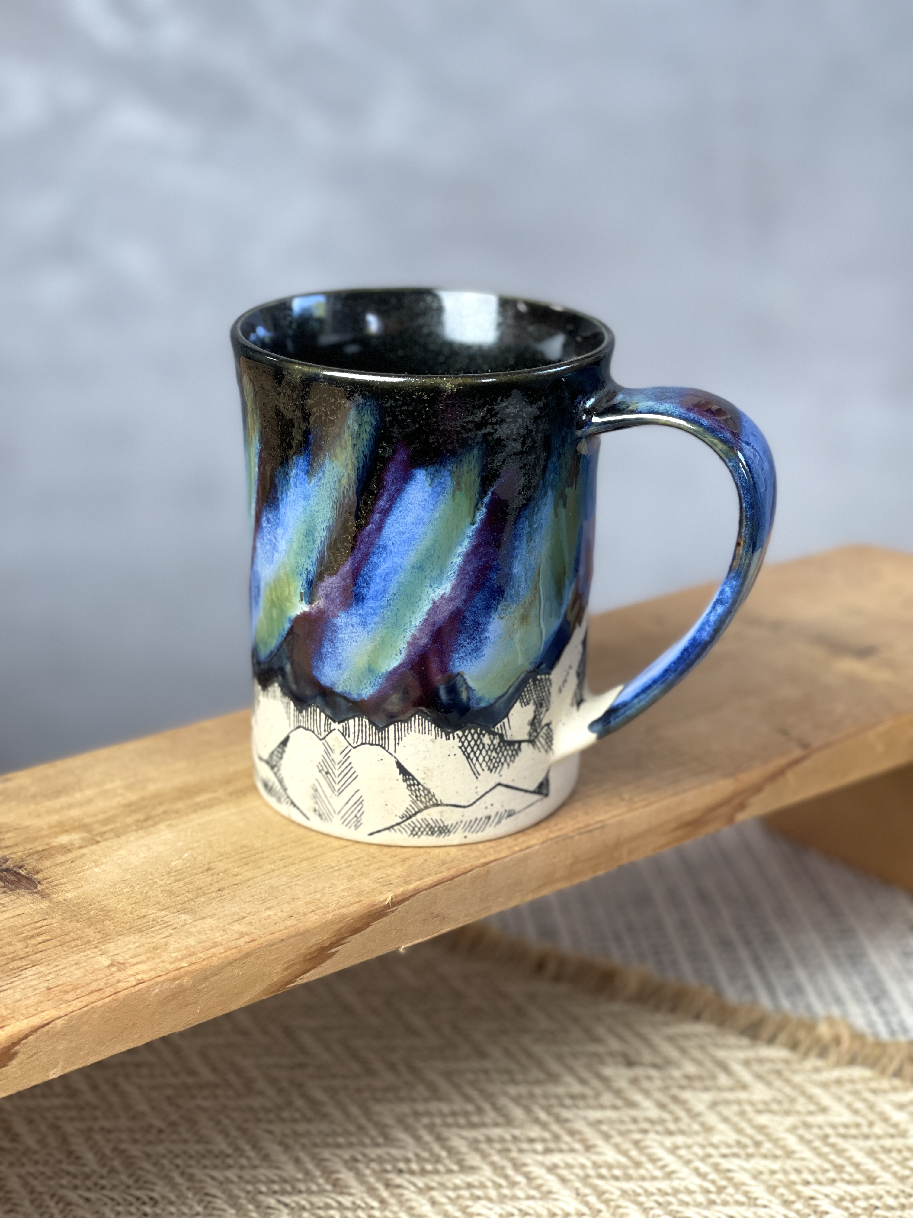 Keramiktasse Nordlicht