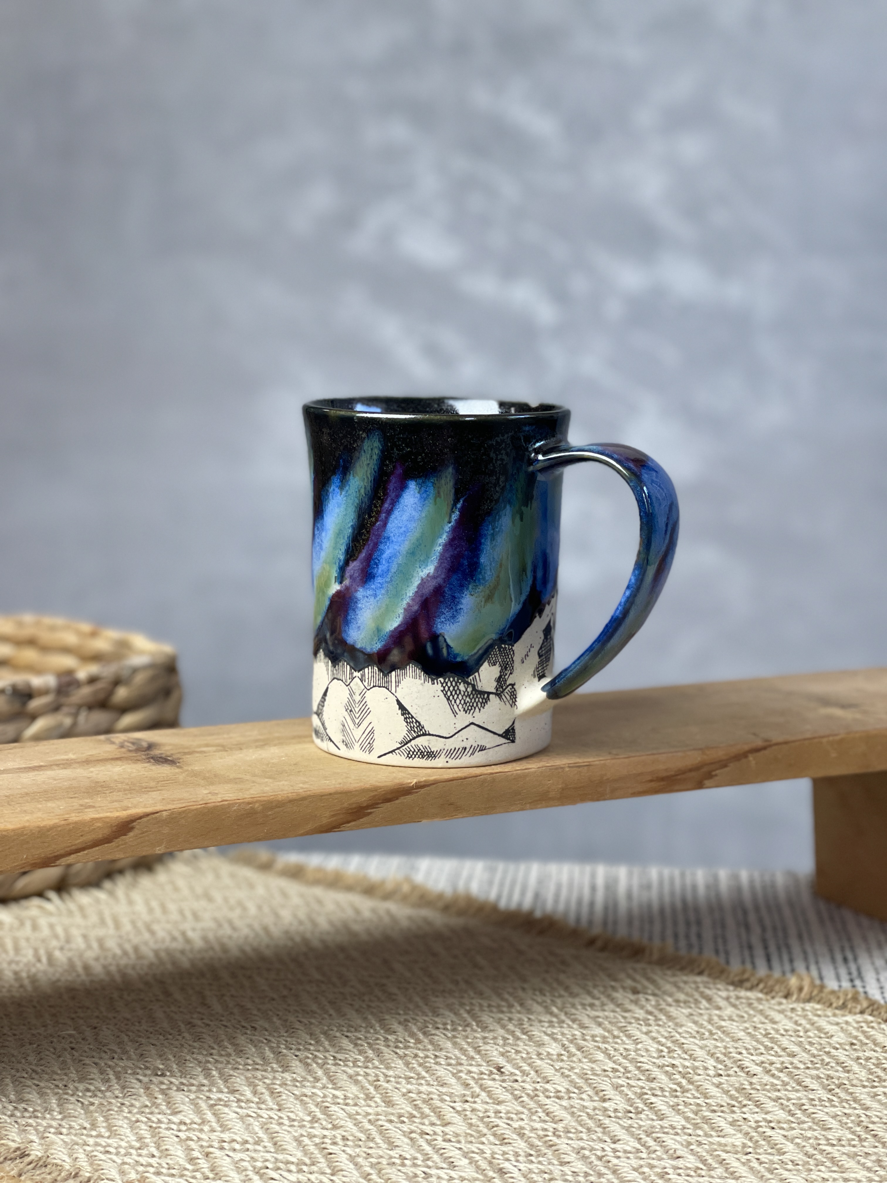 Keramiktasse Nordlicht