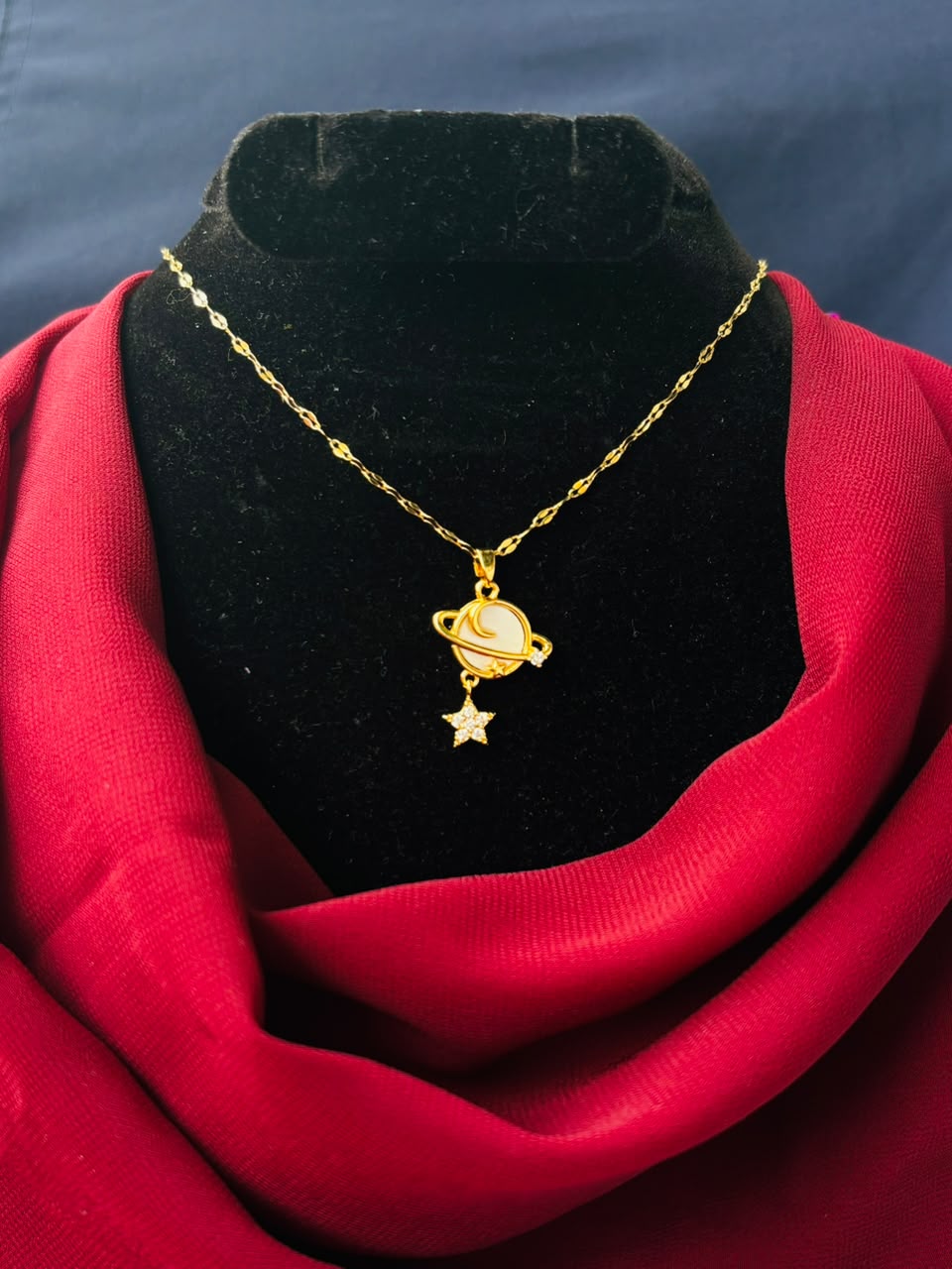 Gold Planet Pendant 