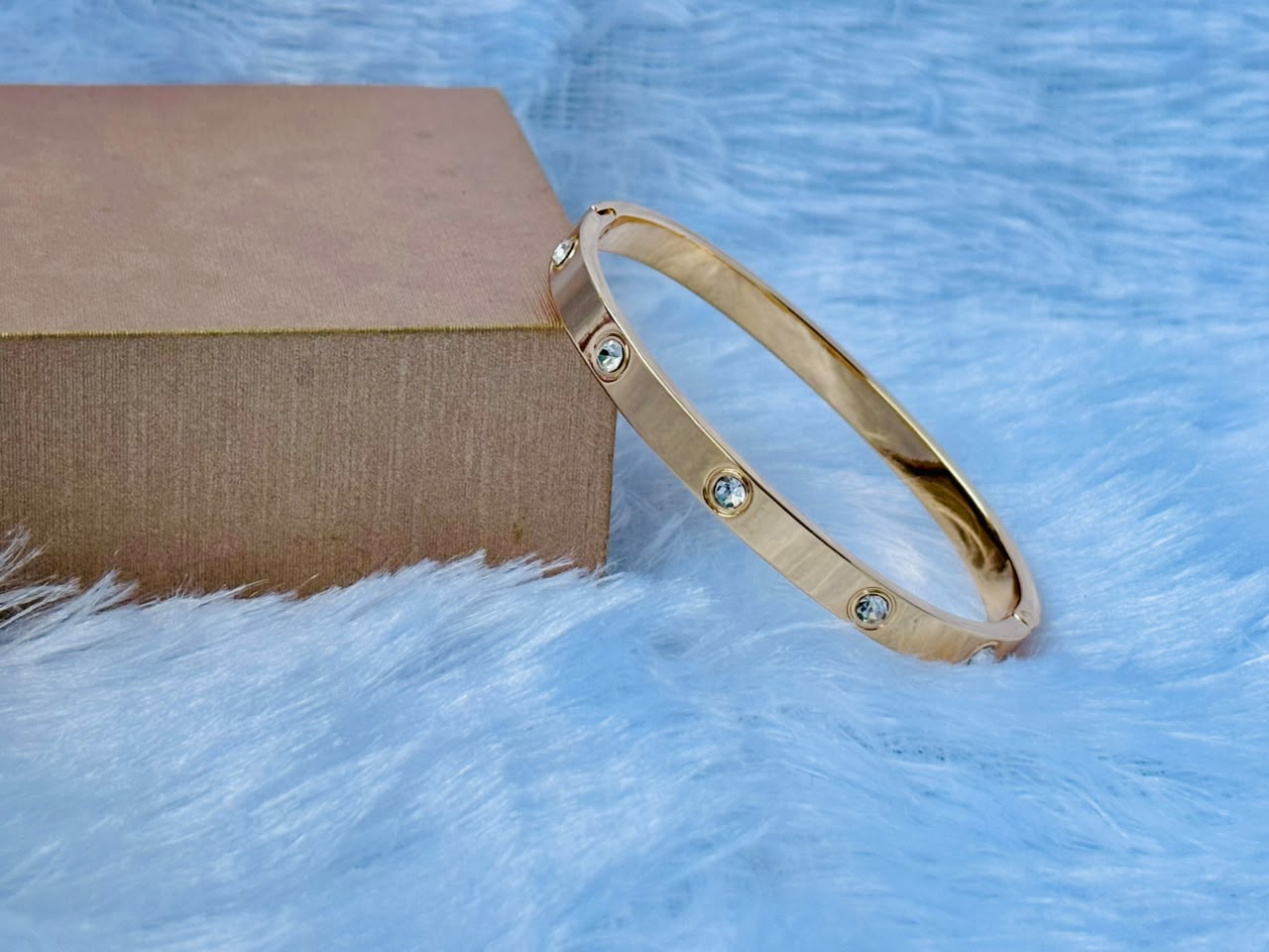 Gold-Plated Diamond Bracelet