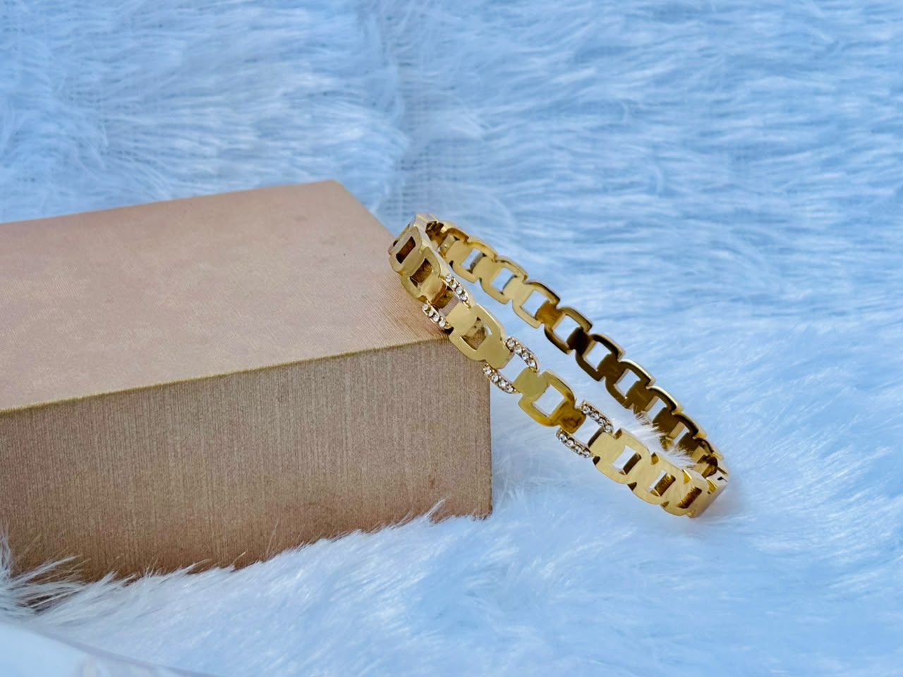 Geometric Gold Plated Bracelet