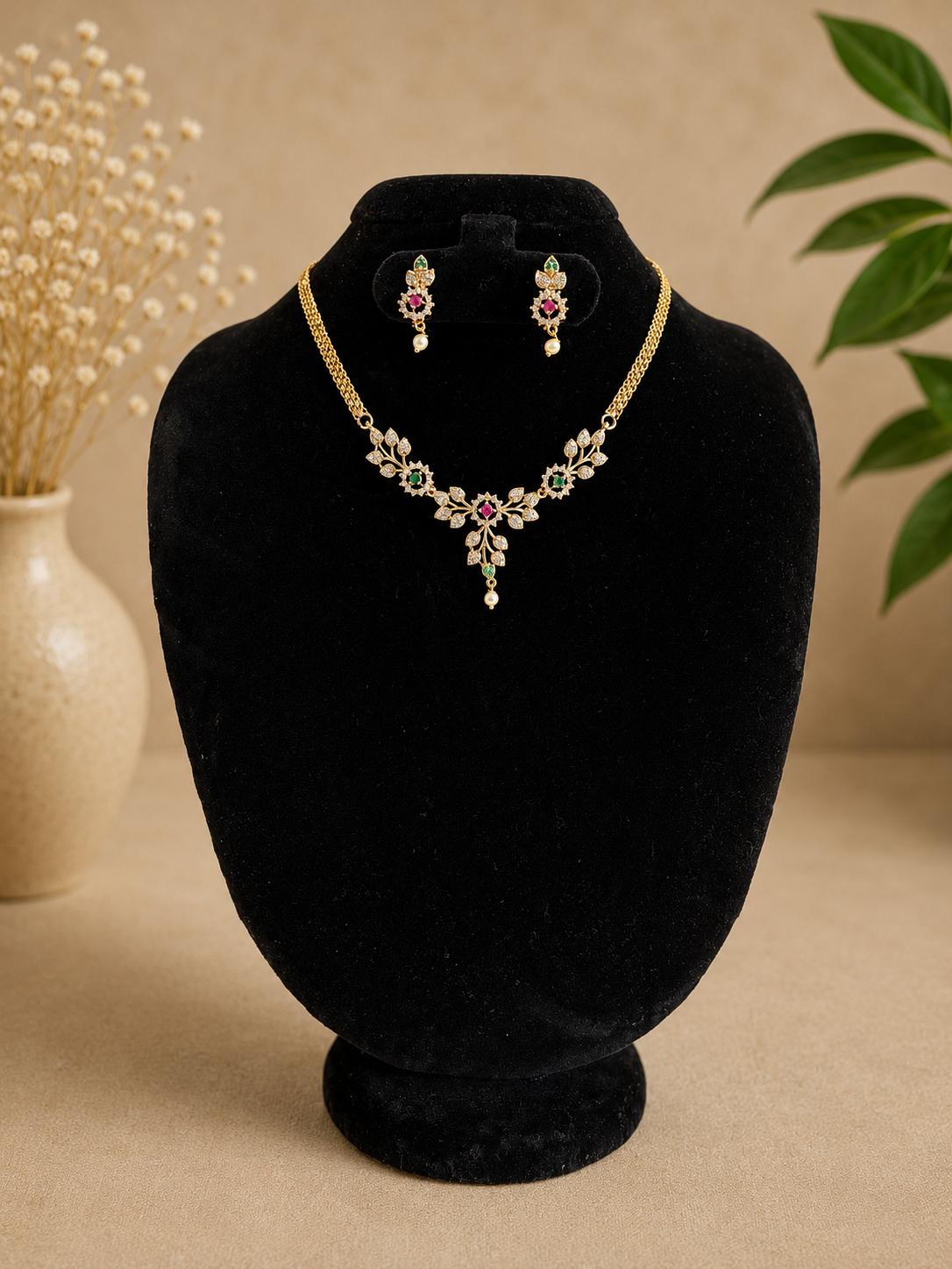 Royal Aura Floral Designer Necklace Set