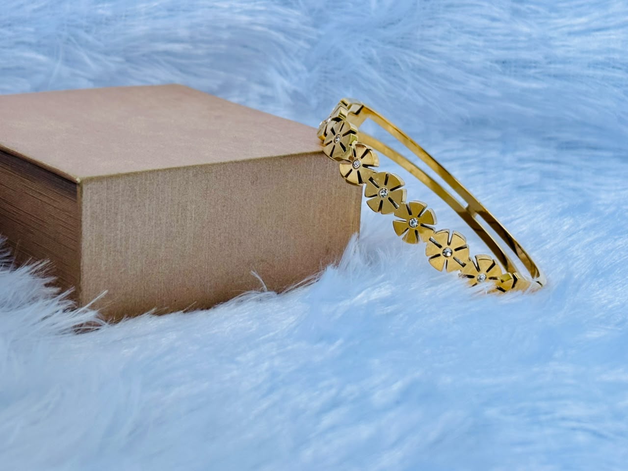 Floral Gold-Tone Bracelet
