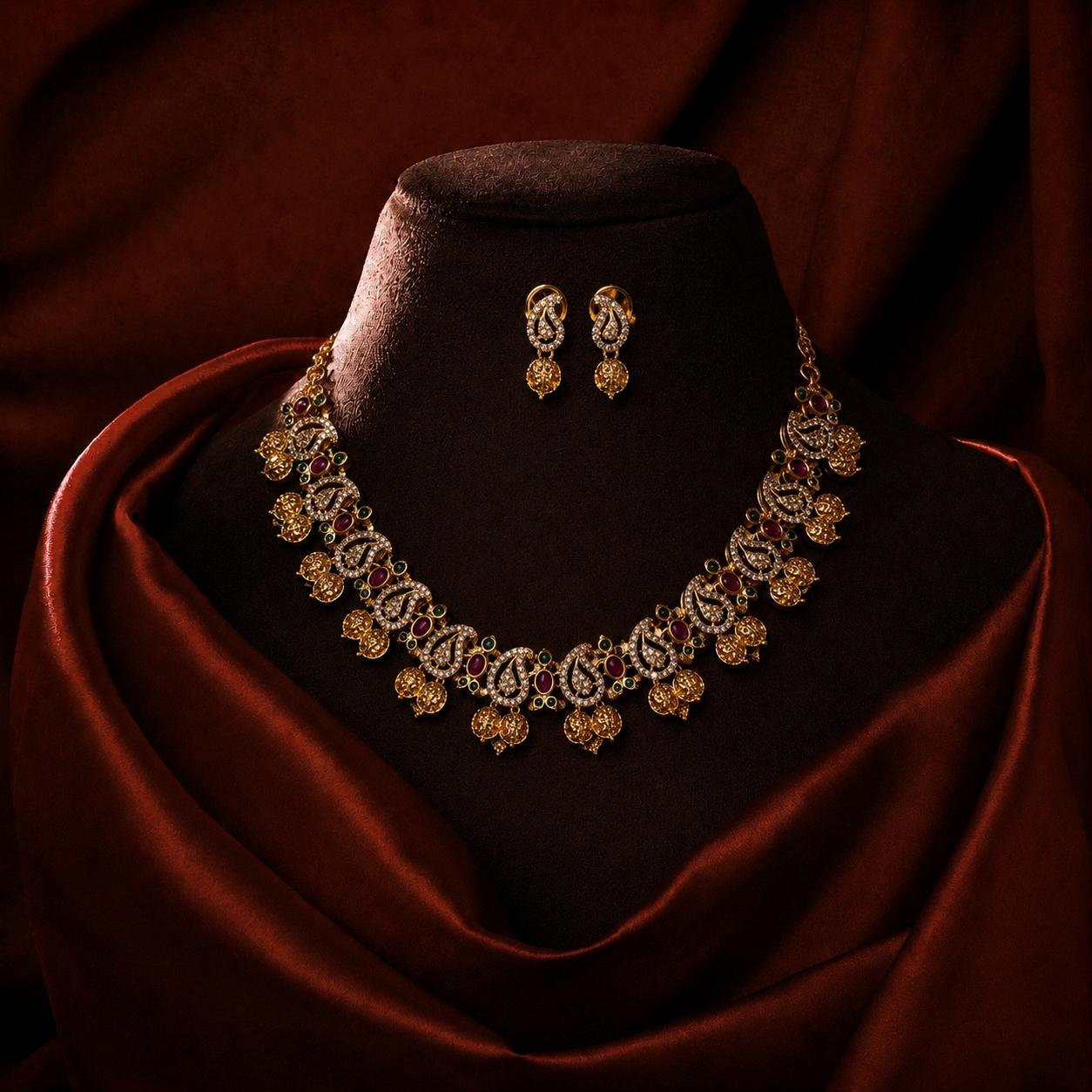 Traditional Gold-Plated Necklace Set