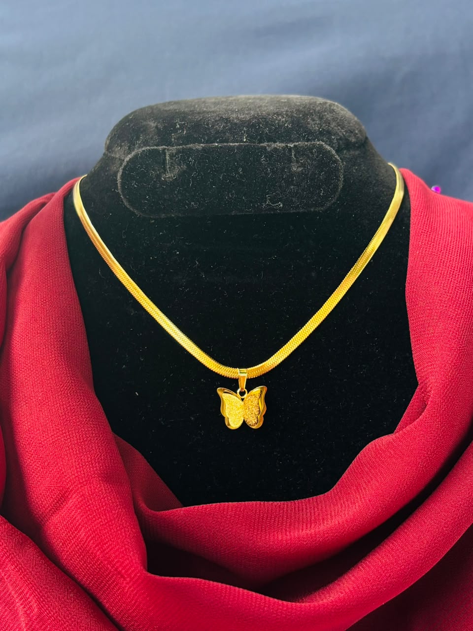 Gold Butterfly Pendant 