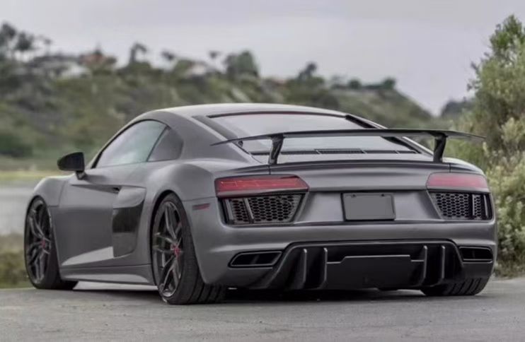 Dry Carbon V Style Front Lip Rear Diffuser Spoiler For 2016-2018 Audi R8