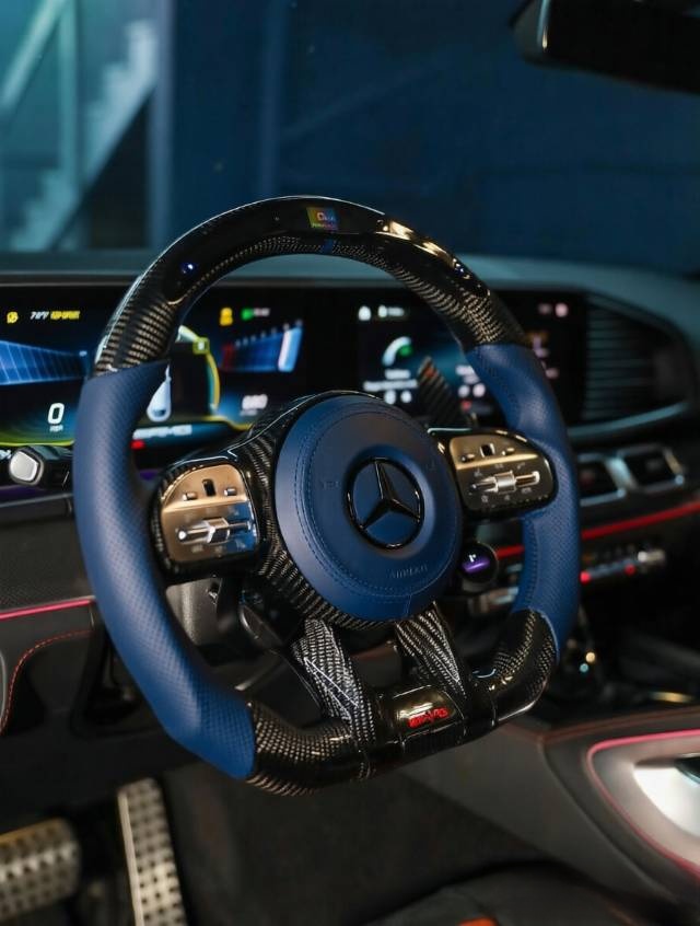 Mercedes AMG Carbon Fiber Steering Wheel Upgrade | Nappa Leather Custom Mod Interior Parts